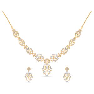Buy 14 Karat Gold & Diamond Necklace Set
