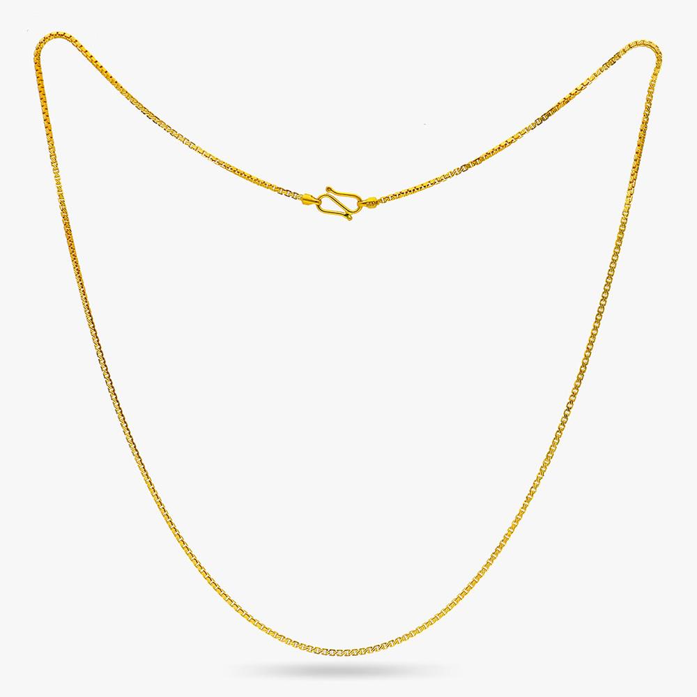 Buy Yellow Gold Finish 22 Kt Gold Chain For Women
