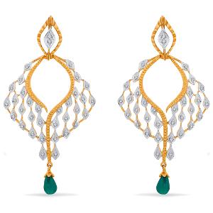 Buy 18 Karat Gold & Diamond Earrings