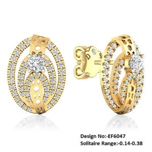 Buy 18 Karat Gold & Diamond Earrings