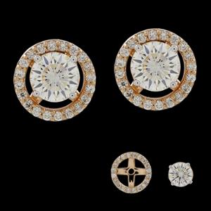 Buy 18 Karat Gold & Diamond Earrings