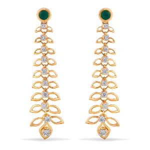 Buy 18 Karat Gold & Diamond Earrings