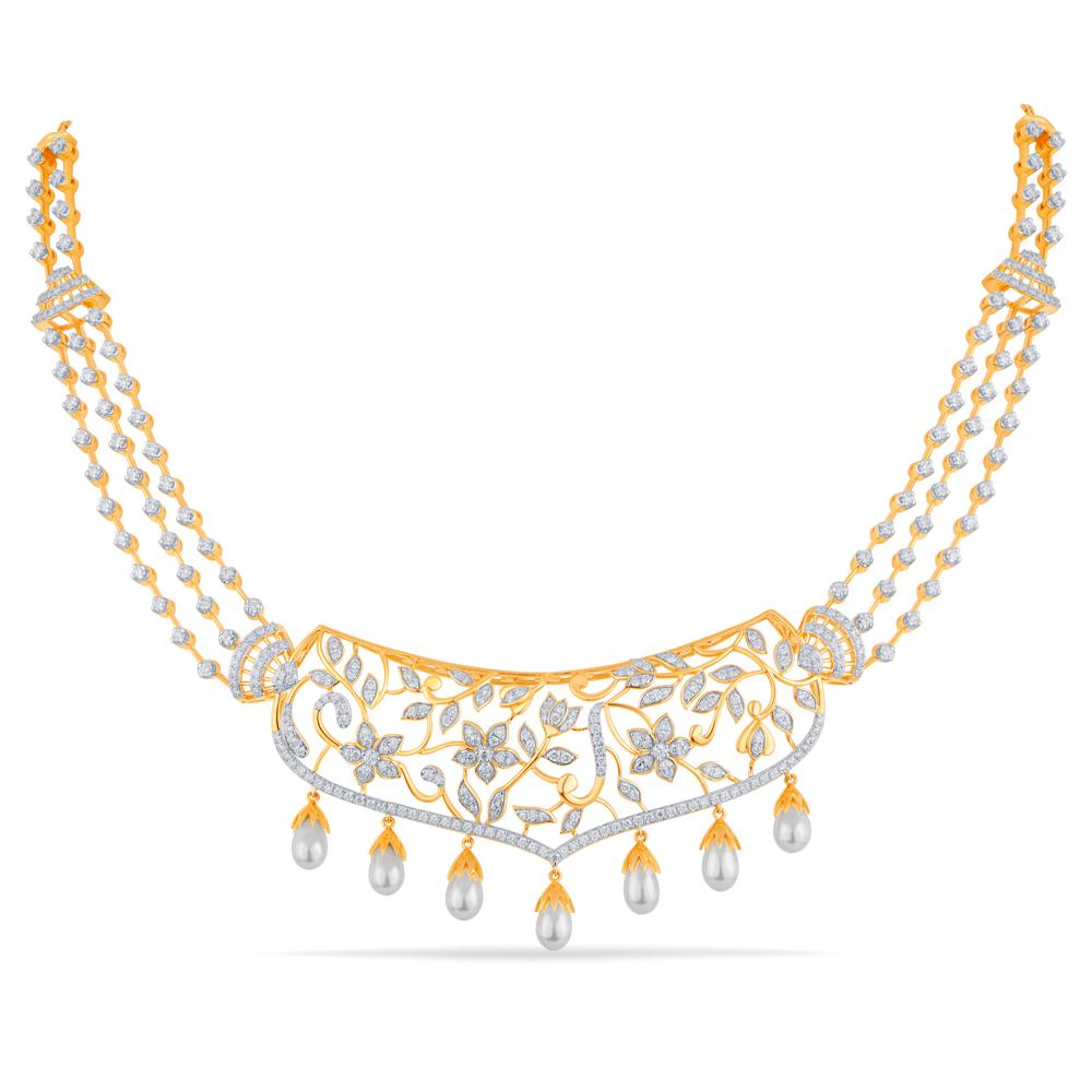 Buy 18 Karat Gold & Diamond Necklace
