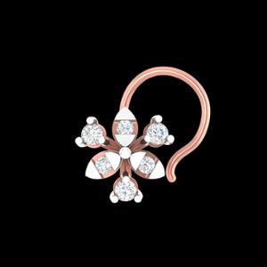 Buy 18 Karat Gold & Diamond Nose Pin