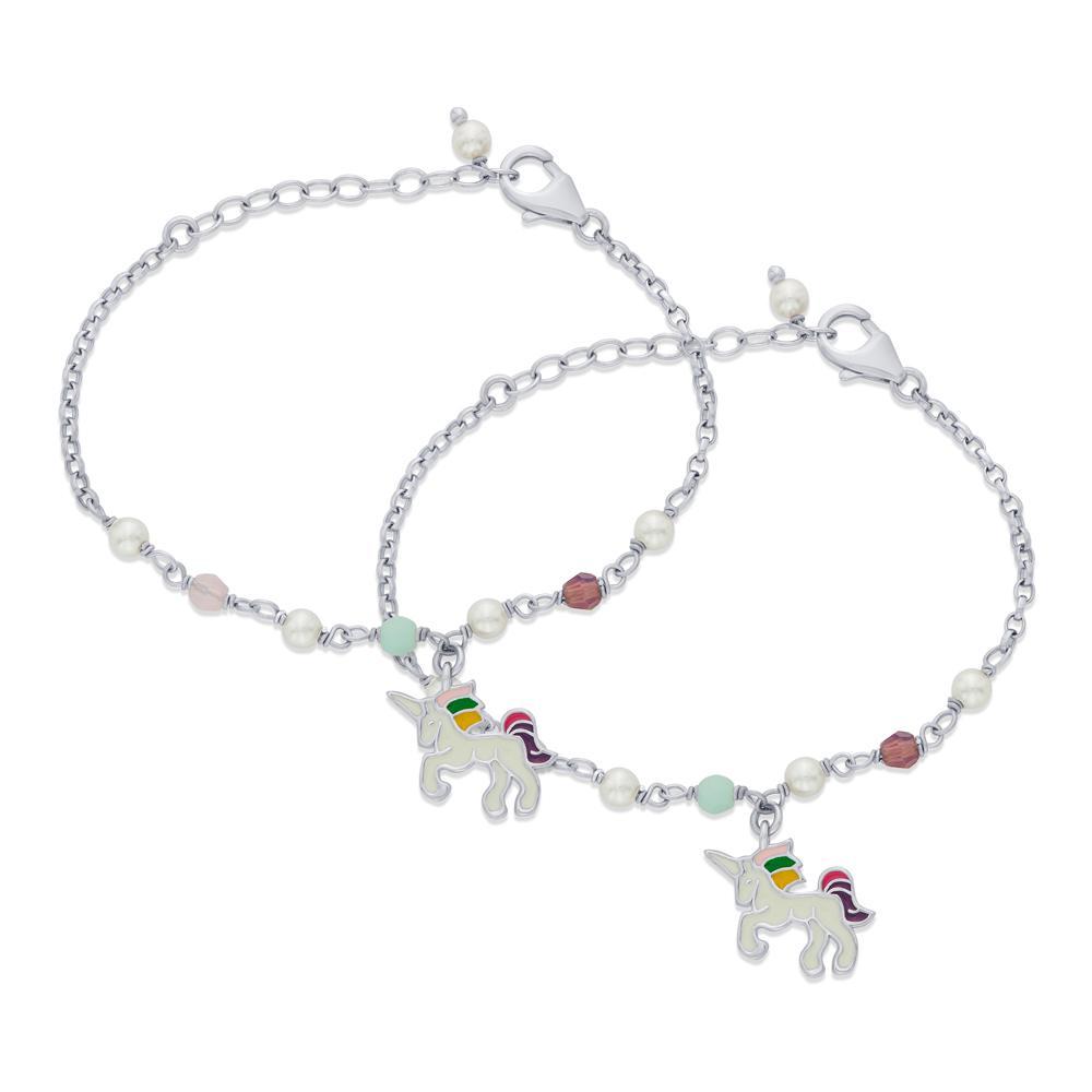 Buy Unicorn Dreams Silver Bracelet Set