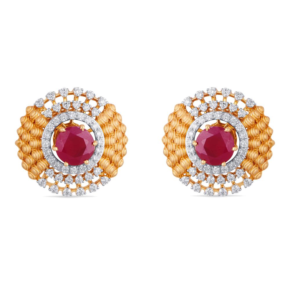 Buy 18 Karat Gold & Diamond Earrings