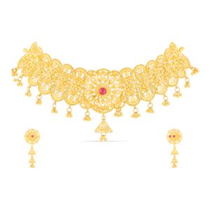 Buy 22 Karat Gold Necklace Set