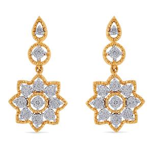 Buy 18 Karat Gold & Diamond Earrings
