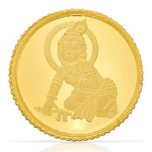 Buy 24 Kt Yellow Finish 1 Gram Balkrishna Gold Coin