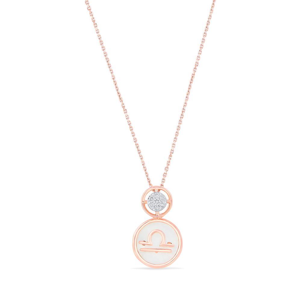 Buy Libra Golden Scales Diamond Pendant
