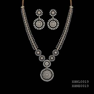 Buy 18 Karat Gold & Diamond Necklace Set