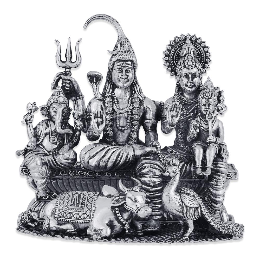 Buy 925 Purity Silver Shiv Parivar God Idol