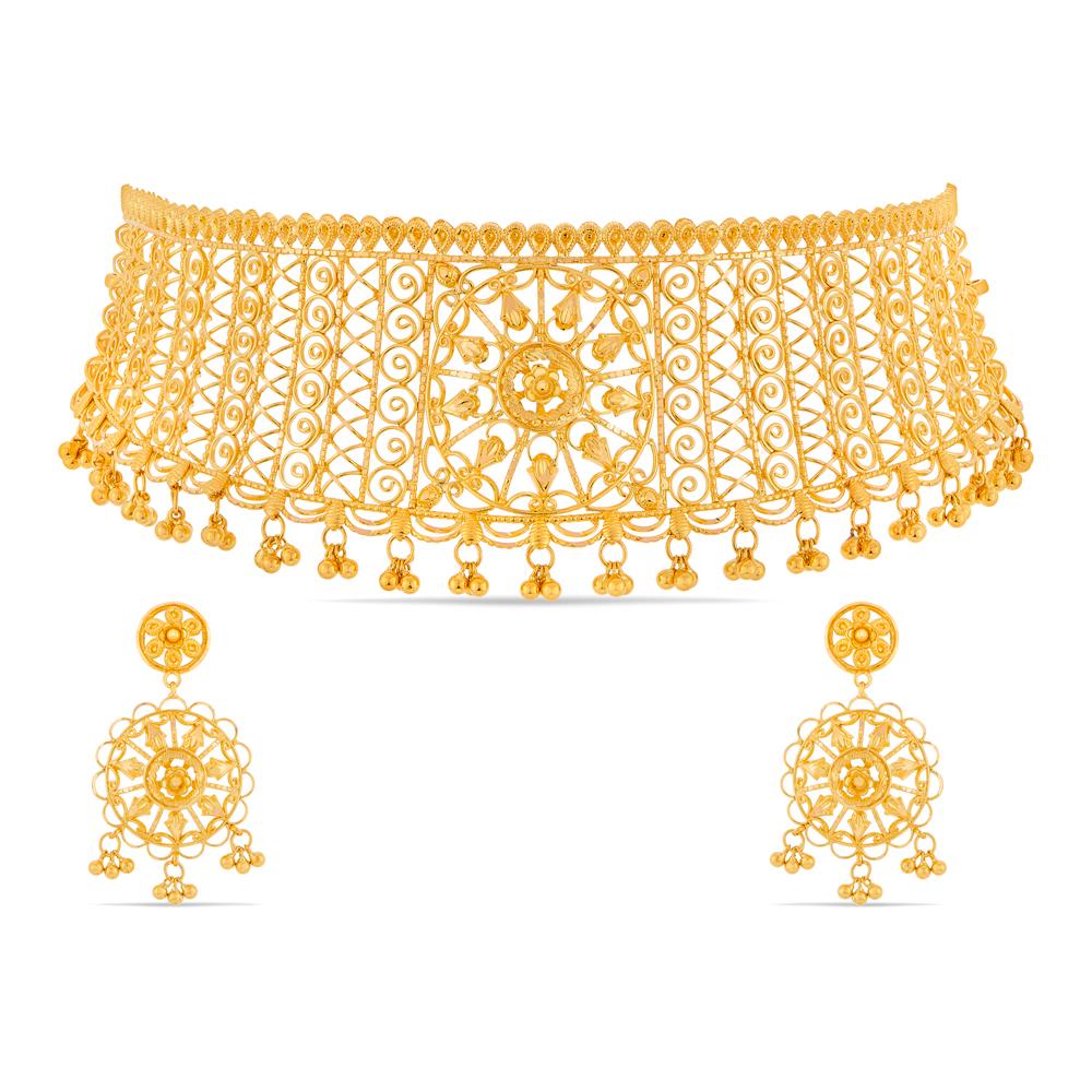 Buy 22 Karat Gold Necklace Set