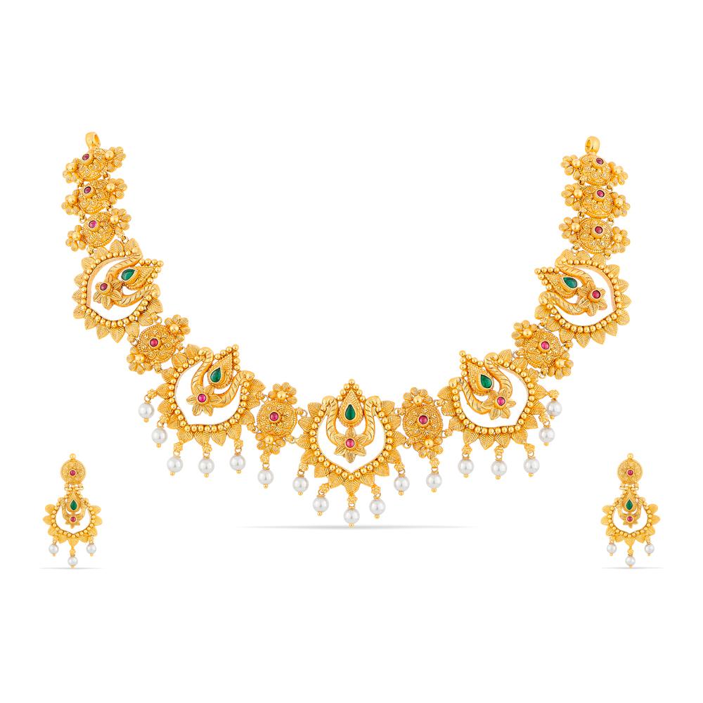 Buy 22 Karat Gold Necklace Set