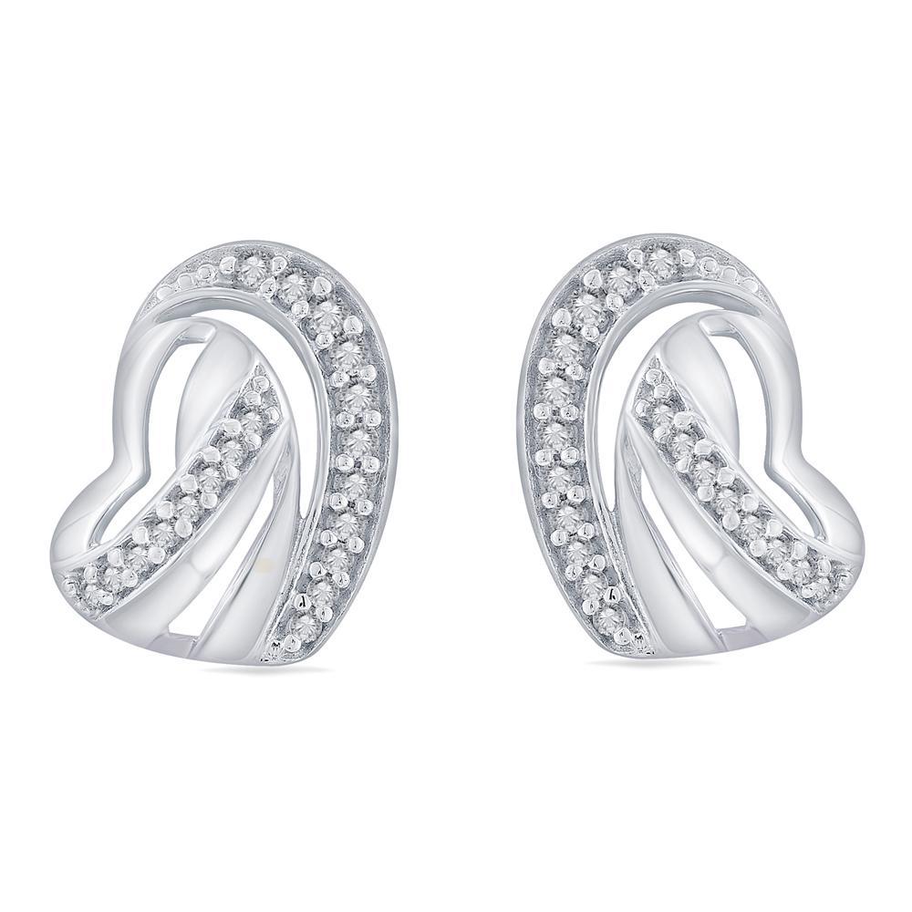 Buy Classic Heart Stud Silver Earrings