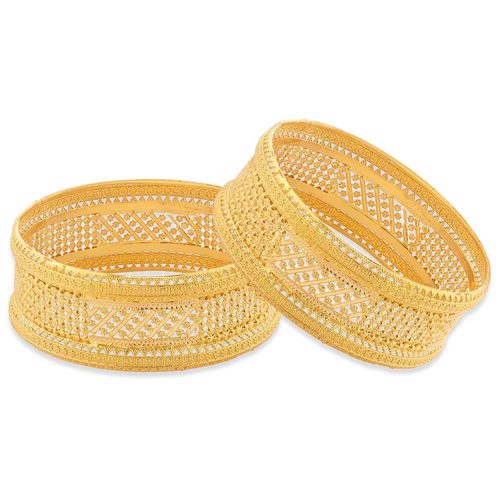 Buy Rounded Opulence Gold Bangles