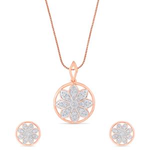 Buy 14 Karat Gold & Diamond Pendant Set