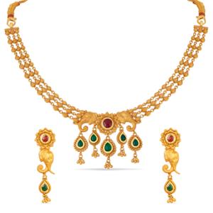Buy 22 Karat Gold Necklace Set
