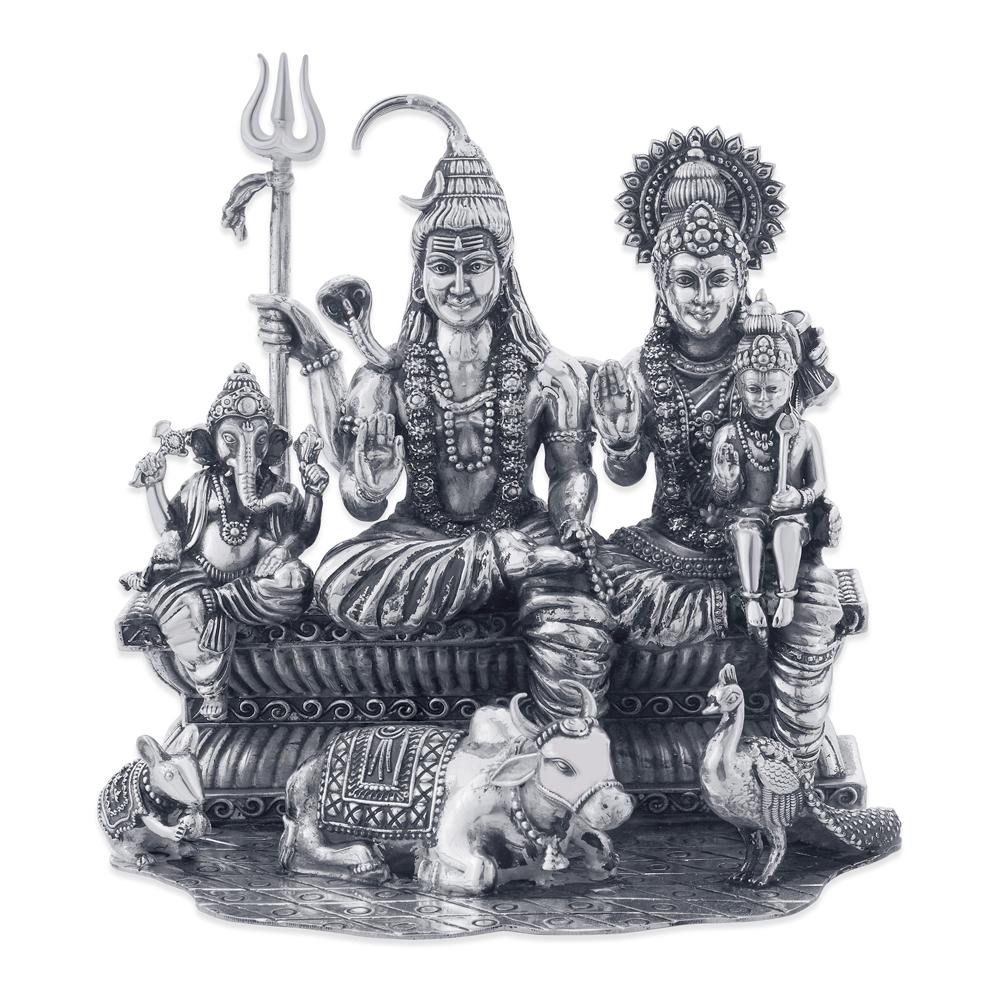 Buy Shiv Parivar Silver Idol