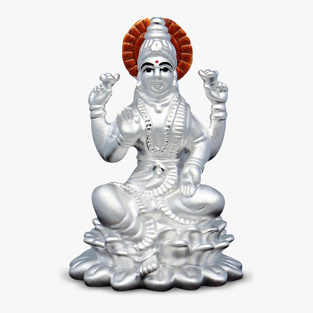 Buy 99.9% Pure Silver Goddess Laxmi Idol