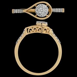 Buy 18 Karat Gold & Diamond Ring