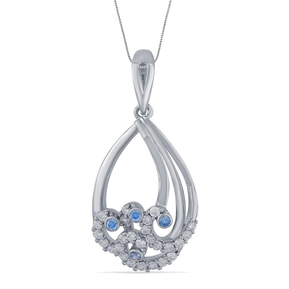 Buy Sapphire Serenity Silver Pendant