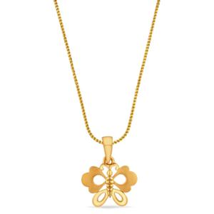 Buy 22 Karat Delicate Butterfly Gold Pendant Necklace