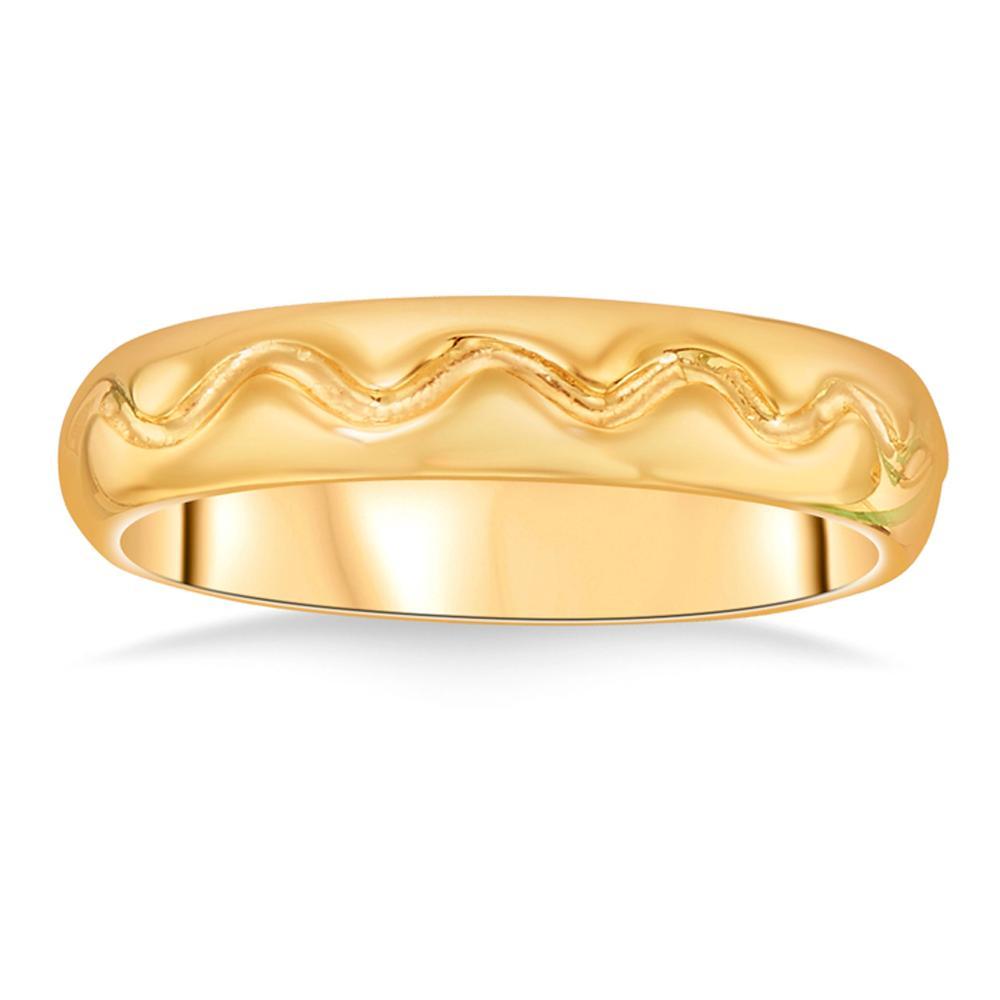 Buy Wave Pattern Band Gold Ring