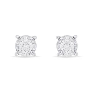 Buy Simple Solitaire Gold & Diamond Earrings