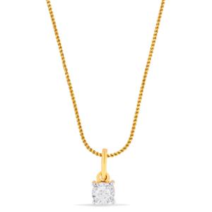 Buy Simple Solitaire Gold & Diamond Pendant