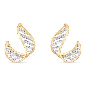 Buy Leafy layers stud earrings