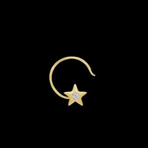 Buy 14 Karat Gold & Diamond Nose Pin