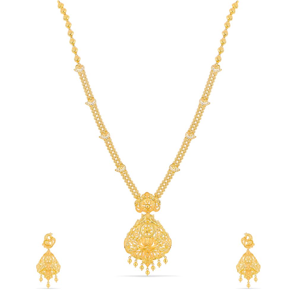 Buy 22 Karat Gold Necklace Set