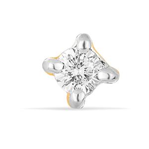 Buy 14 Karat Gold & Diamond Nose Pin