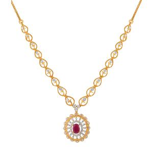 Buy 14 Karat Gold & Diamond Necklace