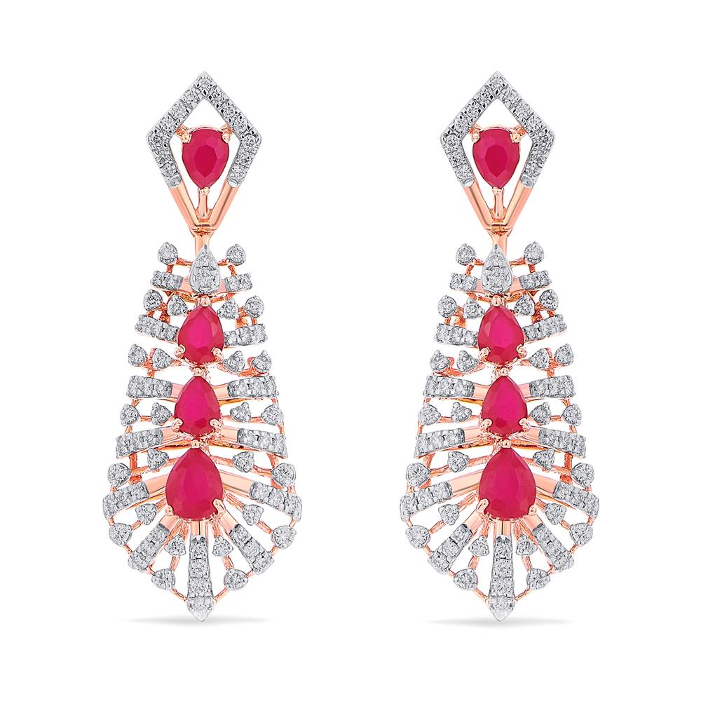 Buy 18 Karat Gold & Diamond Earrings