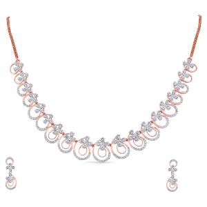 Buy 18 Karat Gold & Diamond Necklace Set