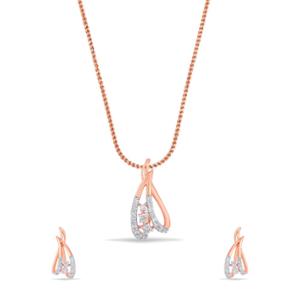 Buy Twinkling Teardrop Diamond Pendant Set