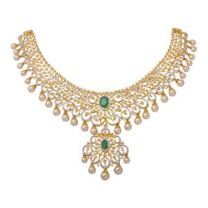 Buy 18 Karat Gold & Diamond Necklace