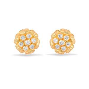 Buy 22 Karat Delicate Gold and Stone Studs