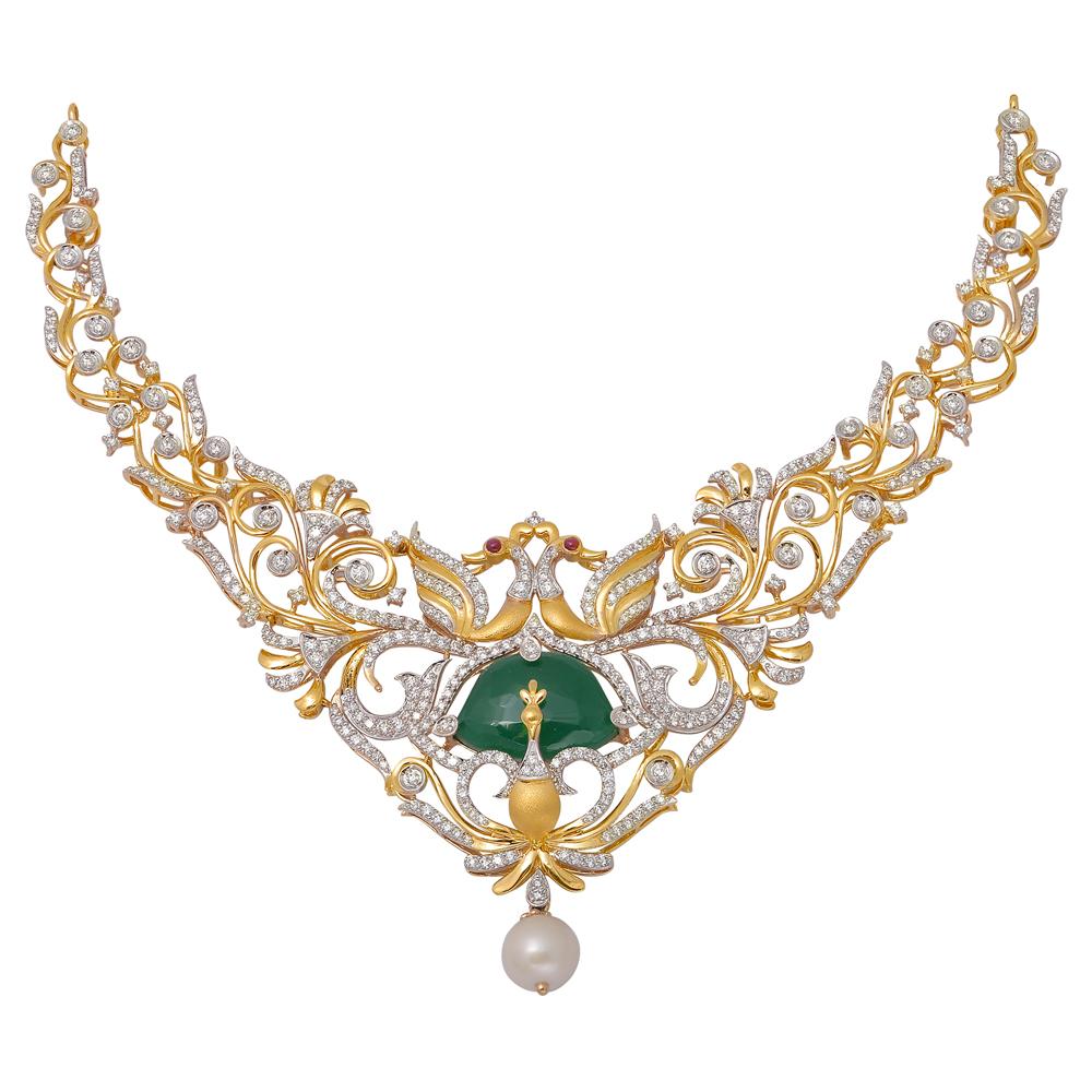 Buy 18 Karat Gold & Diamond Necklace