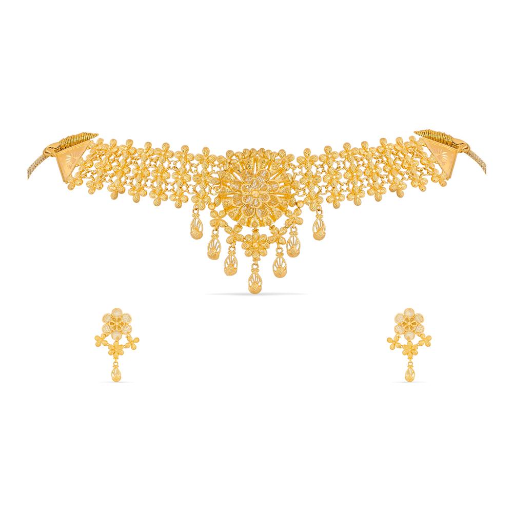 Buy 22 Karat Gold Necklace Set