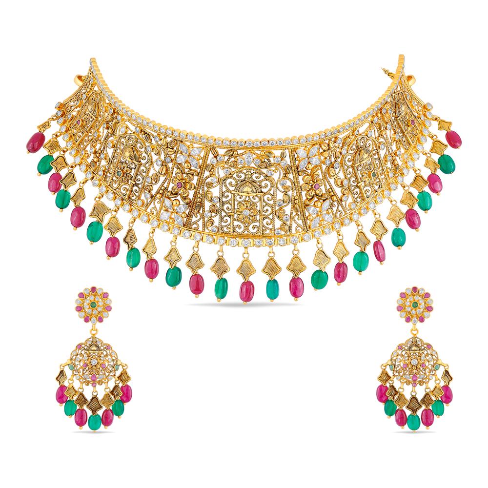 Buy 22 Karat Gold Necklace Set