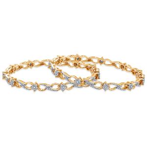 Buy 18 Karat Gold & Diamond Bangle