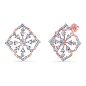 Buy 14 Karat Gold & Diamond Earrings