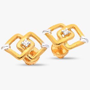 Buy 22 Kt Gold & Cubic Zircon Earrings