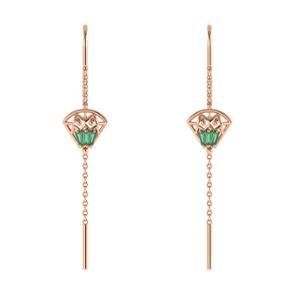 Buy Glazed Green Sui Dhaga Earrings