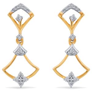 Buy 14 Karat Gold & Diamond Earrings