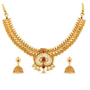Buy 22 Karat Gold Necklace Set