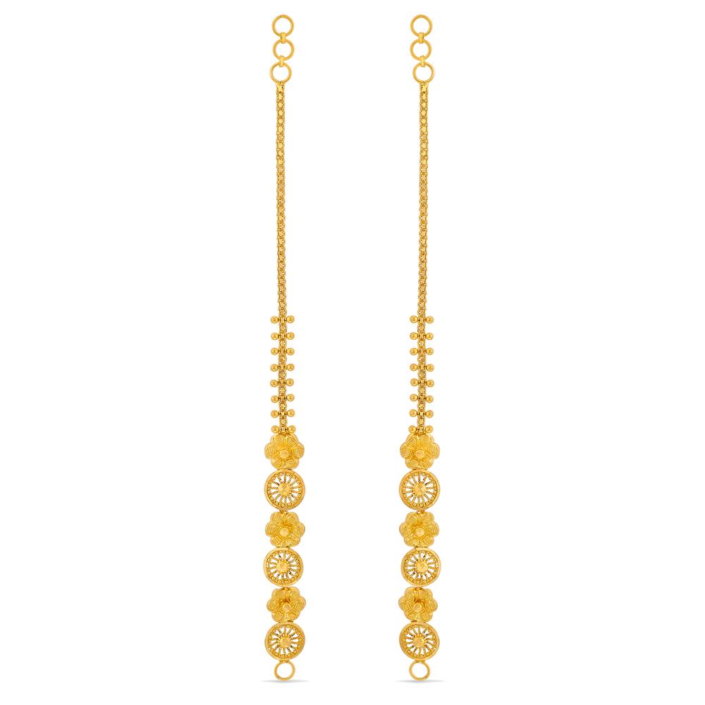 Buy 22 Karat Gold Earrings Chains